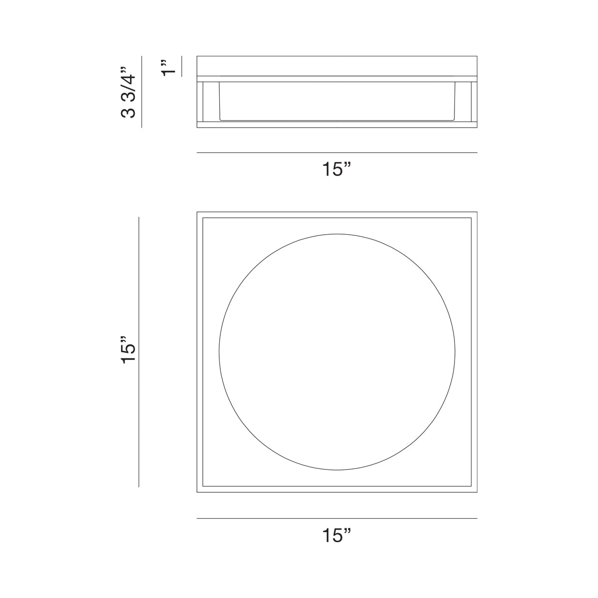 Eurofase Lighting Rover 15" Large Dimmable Integrated LED Black Flush Mount With Opal Glass Shade