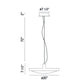 Eurofase Lighting Sandstone 20" Dimmable Integrated LED White Metal Pendant Light With Clear Textured Acrylic Shade