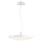 Eurofase Lighting Sandstone 20" Dimmable Integrated LED White Metal Pendant Light With Clear Textured Acrylic Shade