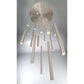 Eurofase Lighting Santana 24" 18-Light Round Dimmable LED Satin Nickel Metal Chandelier With Extruded Metal Tube Shades