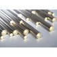 Eurofase Lighting Santana 24" 18-Light Round Dimmable LED Satin Nickel Metal Chandelier With Extruded Metal Tube Shades