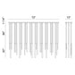 Eurofase Lighting Santana 72" 30-Light Linear Dimmable LED Antique Brass Metal Chandelier With Extruded Metal Tube Shades
