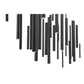 Eurofase Lighting Santana 72" 30-Light Linear Dimmable LED Black Metal Chandelier With Extruded Metal Tube Shades