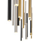 Eurofase Lighting Santana 72" 30-Light Linear Dimmable LED Multi Color Metal Chandelier With Extruded Metal Tube Shades