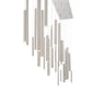 Eurofase Lighting Santana 72" 30-Light Linear Dimmable LED Satin Nickel Metal Chandelier With Extruded Metal Tube Shades