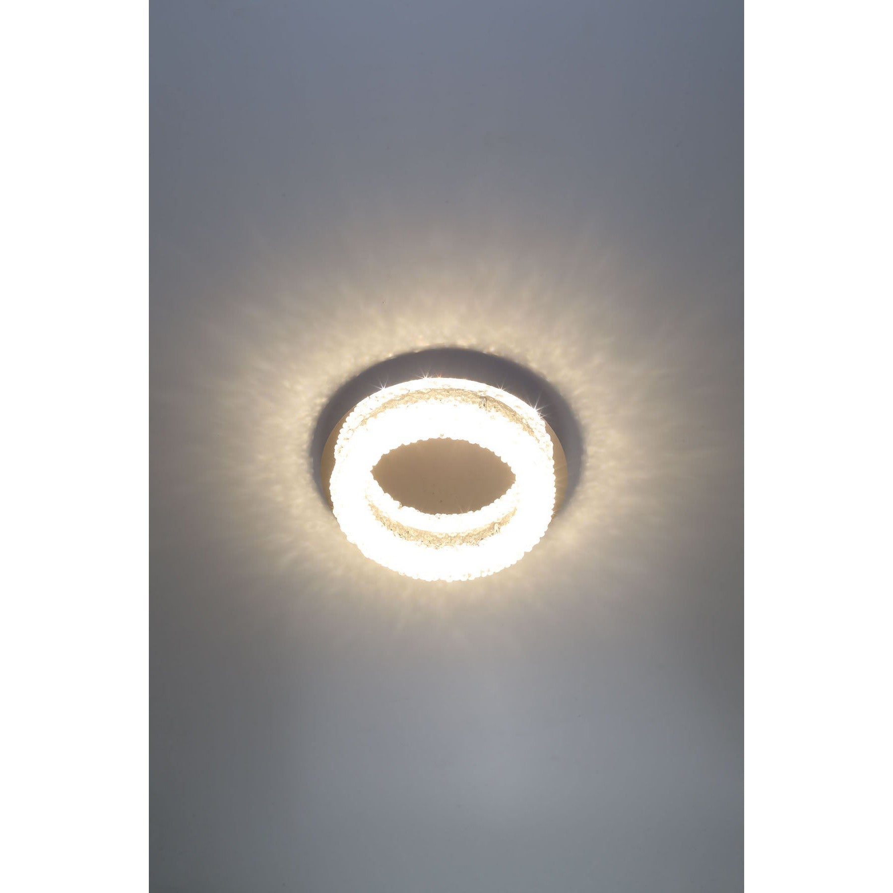 Eurofase Lighting Sassi 15" Dimmable Integrated LED Chrome Flush Mount With Clear Crystal Shade