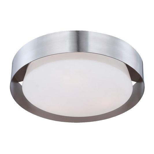 Eurofase Lighting Saturn 16" 3-Light Incandescent Satin Nickel Flush Mount With Opal White Shade