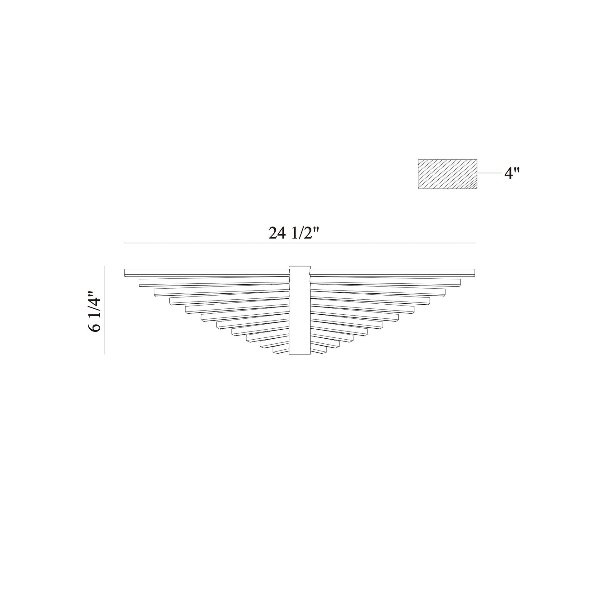 Eurofase Lighting Seraph 25" Dimmable Integrated LED Gold Wall Sconce With Acrylic Shades