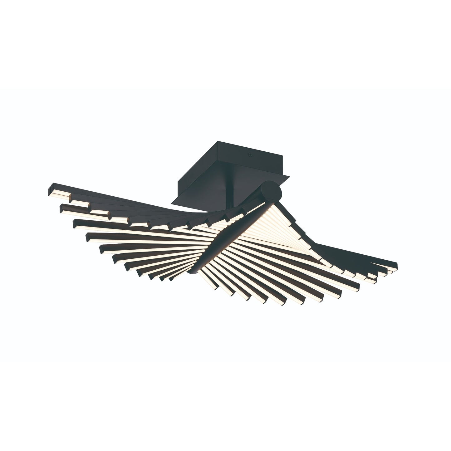 Eurofase Lighting Seraph 25" Dimmable Integrated LED Matte Black Flush Mount With Acrylic Shades