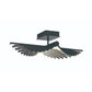 Eurofase Lighting Seraph 25" Dimmable Integrated LED Matte Black Flush Mount With Acrylic Shades