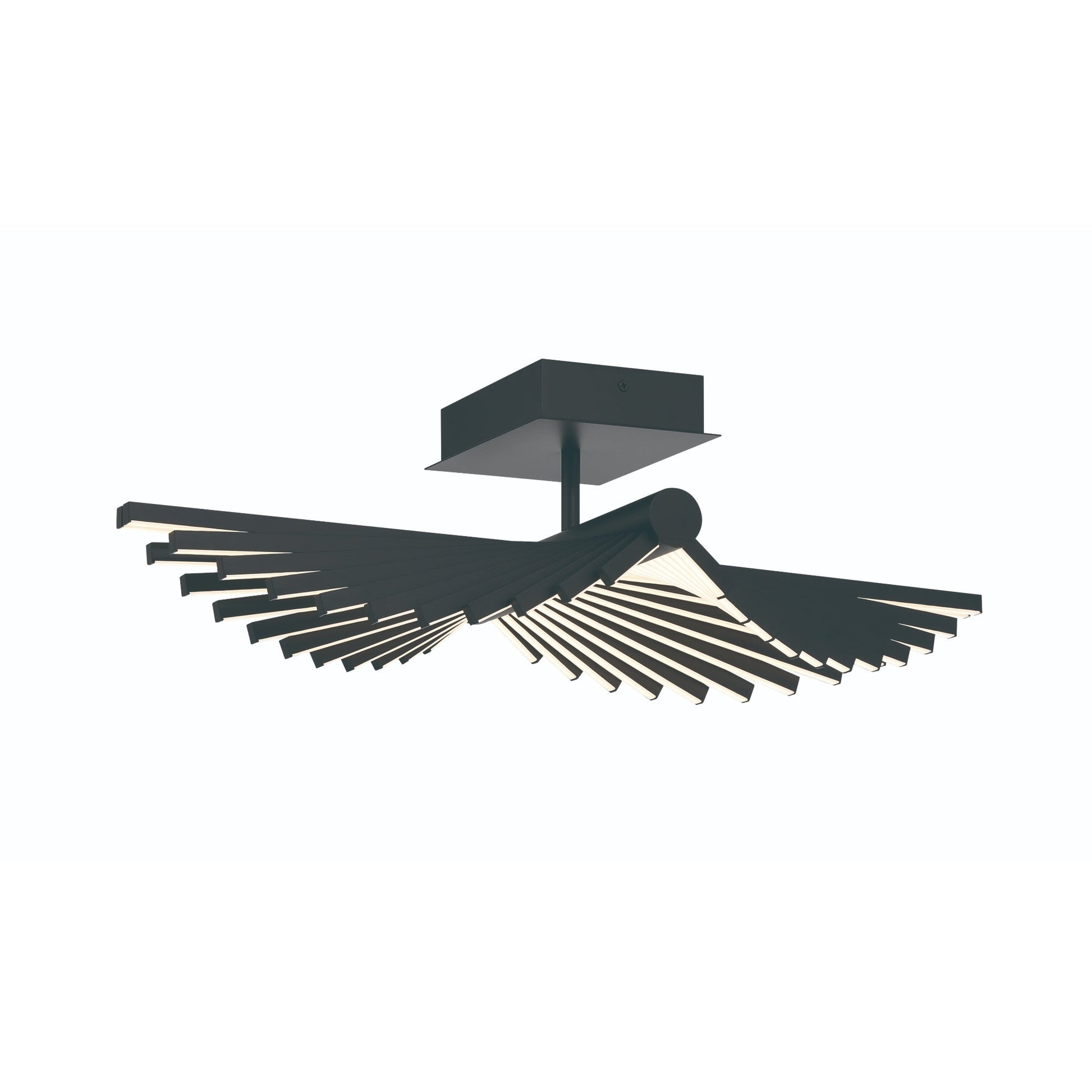 Eurofase Lighting Seraph 25" Dimmable Integrated LED Matte Black Flush Mount With Acrylic Shades