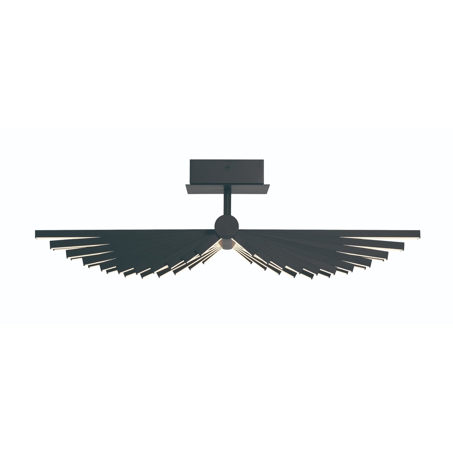 Eurofase Lighting Seraph 25" Dimmable Integrated LED Matte Black Flush Mount With Acrylic Shades
