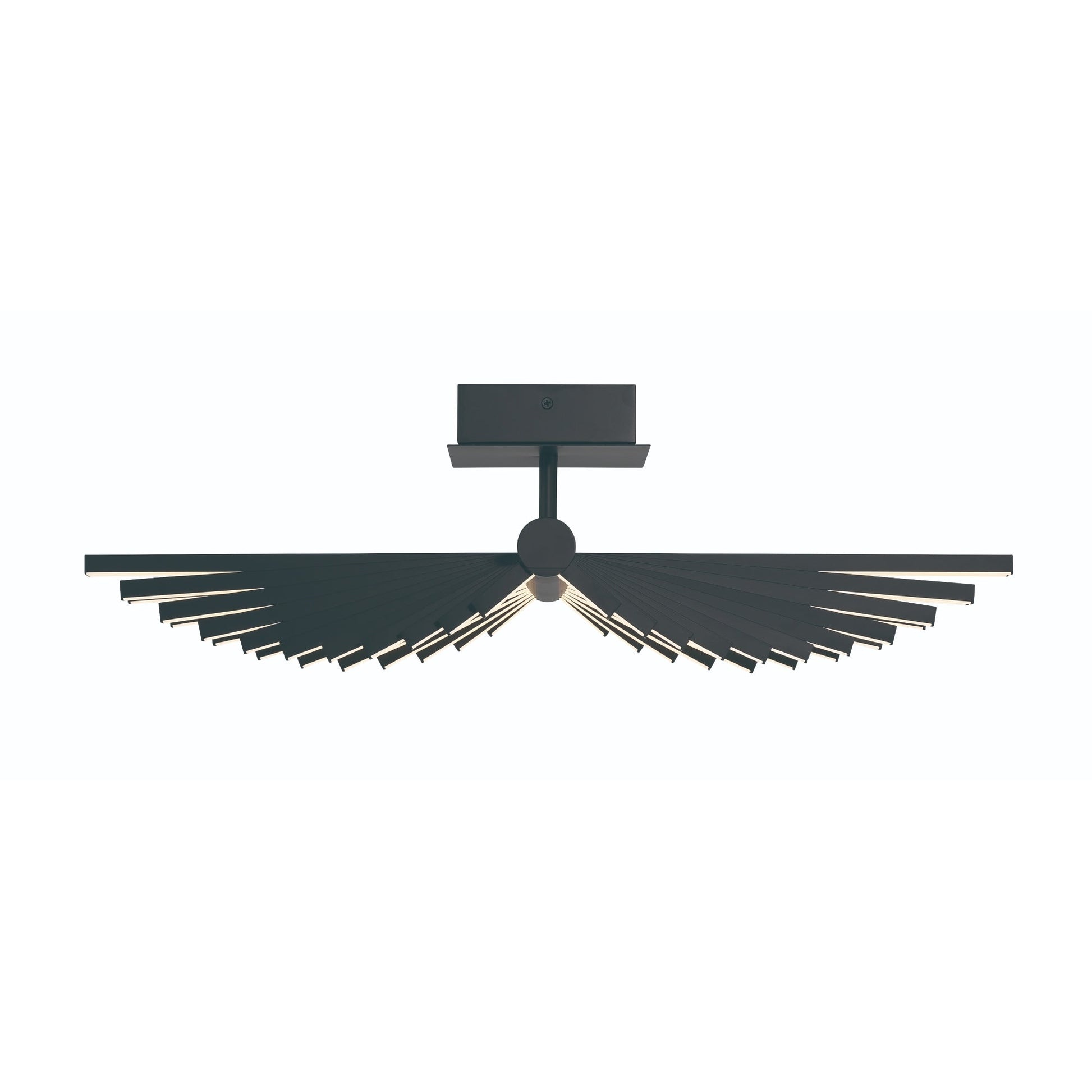 Eurofase Lighting Seraph 25" Dimmable Integrated LED Matte Black Flush Mount With Acrylic Shades