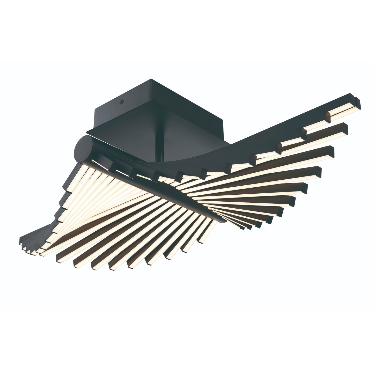 Eurofase Lighting Seraph 25" Dimmable Integrated LED Matte Black Flush Mount With Acrylic Shades