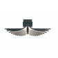 Eurofase Lighting Seraph 25" Dimmable Integrated LED Matte Black Flush Mount With Acrylic Shades