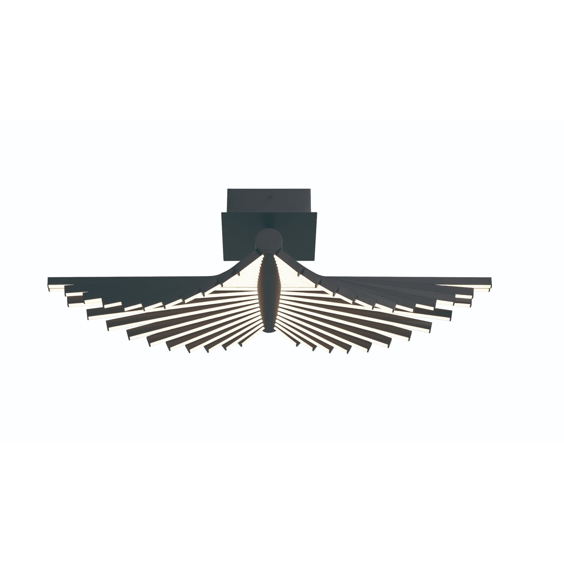 Eurofase Lighting Seraph 25" Dimmable Integrated LED Matte Black Flush Mount With Acrylic Shades