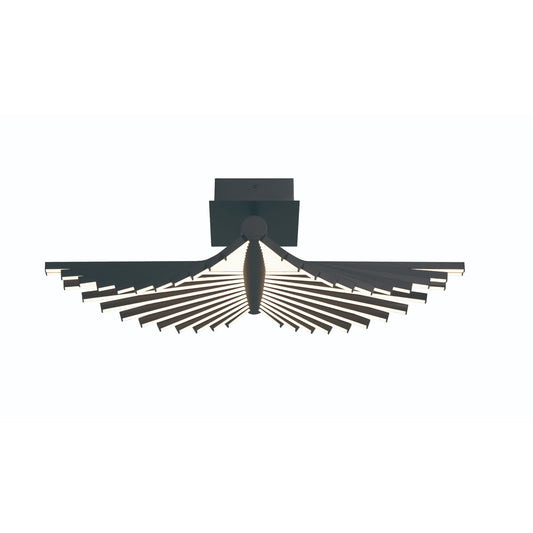 Eurofase Lighting Seraph 25" Dimmable Integrated LED Matte Black Flush Mount With Acrylic Shades