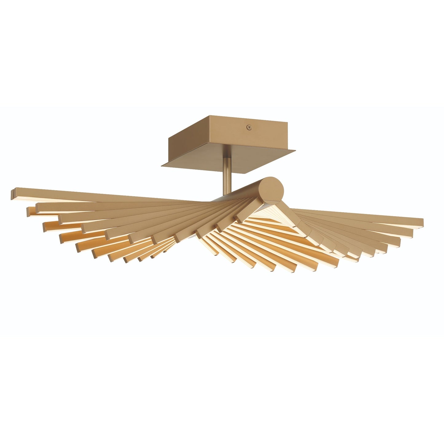 Eurofase Lighting Seraph 25" Dimmable Integrated LED Matte Gold Flush Mount With Acrylic Shades