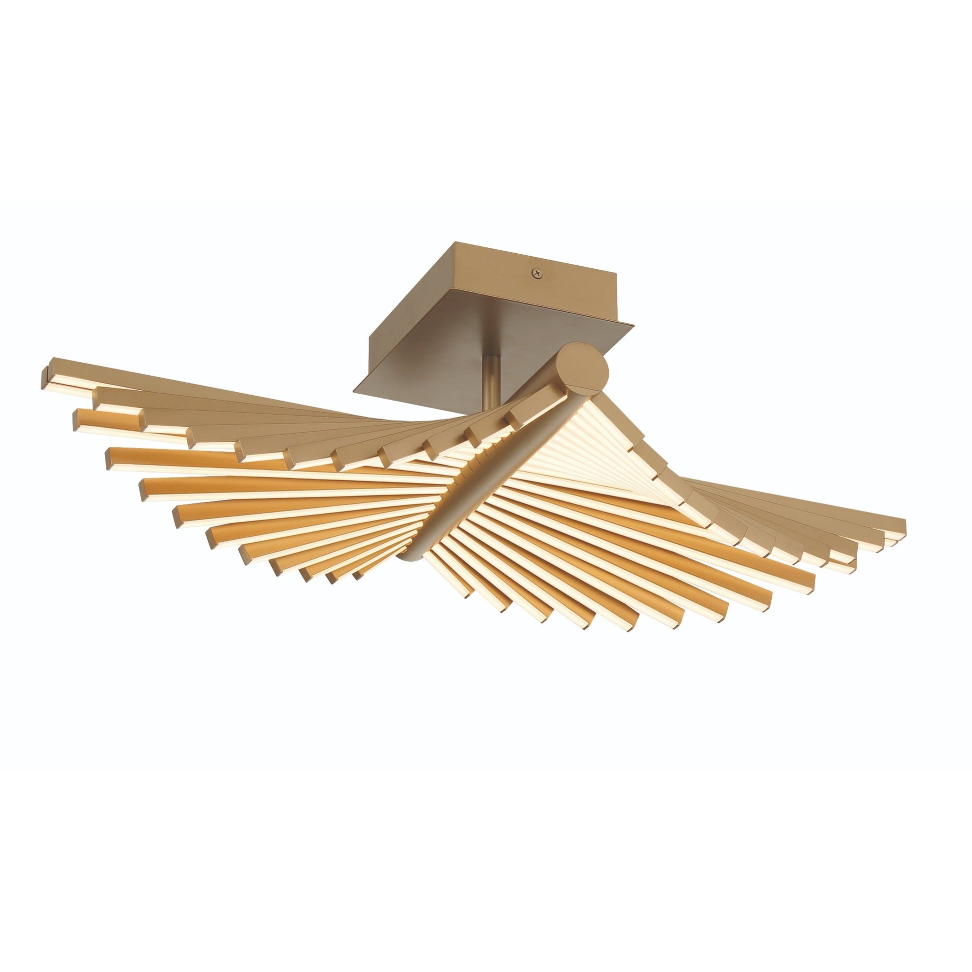 Eurofase Lighting Seraph 25" Dimmable Integrated LED Matte Gold Flush Mount With Acrylic Shades