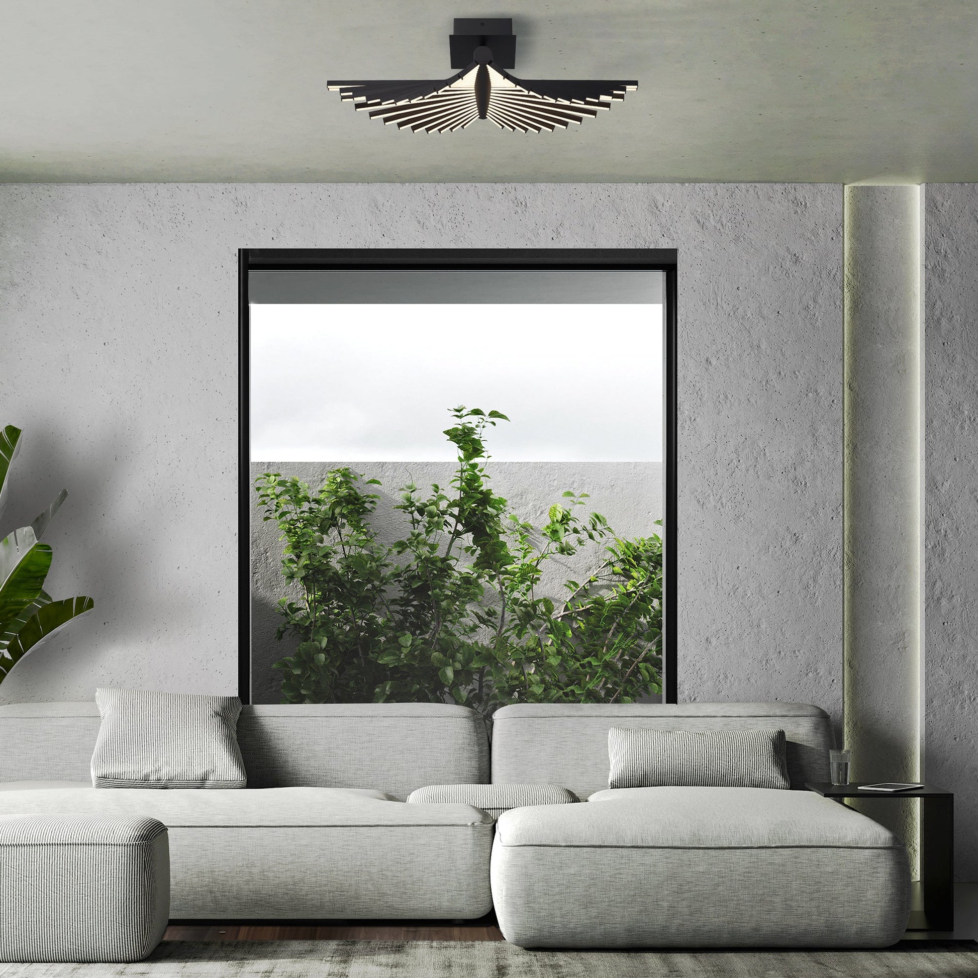 Eurofase Lighting Seraph 25" Dimmable Integrated LED Matte Gold Flush Mount With Acrylic Shades