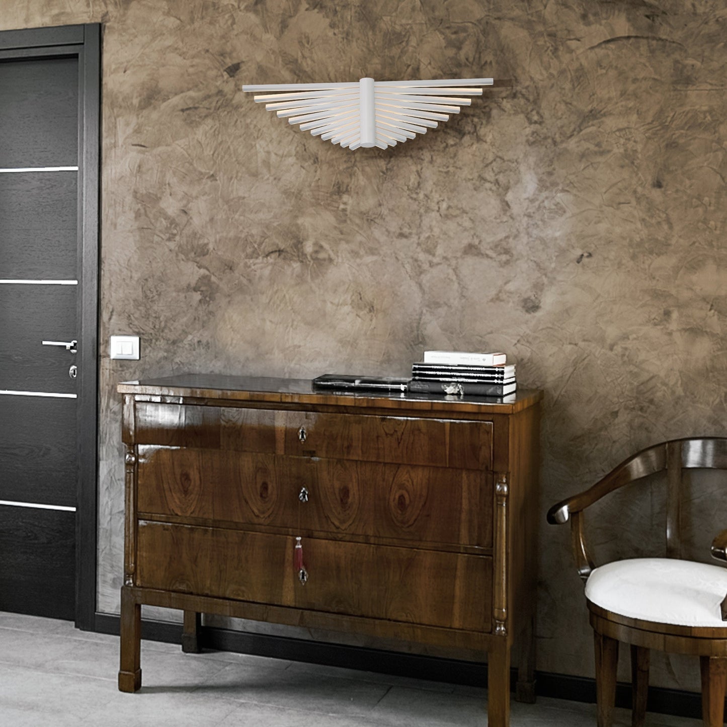 Eurofase Lighting Seraph 25" Dimmable Integrated LED Matte White Wall Sconce With Acrylic Shades
