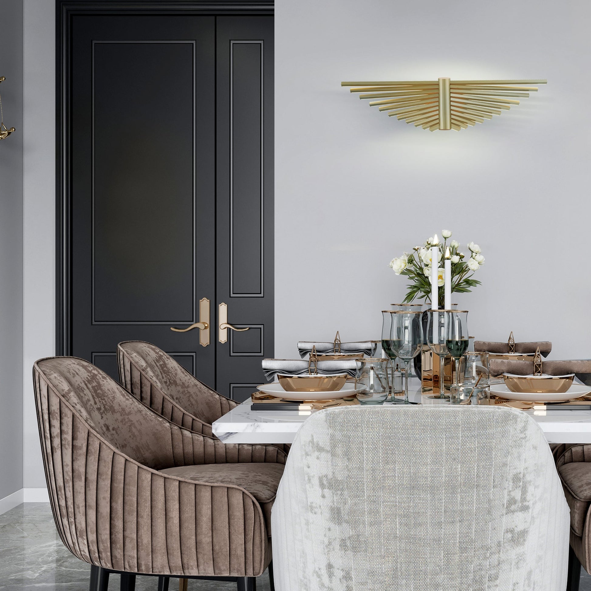 Eurofase Lighting Seraph 25" Dimmable Integrated LED Matte White Wall Sconce With Acrylic Shades