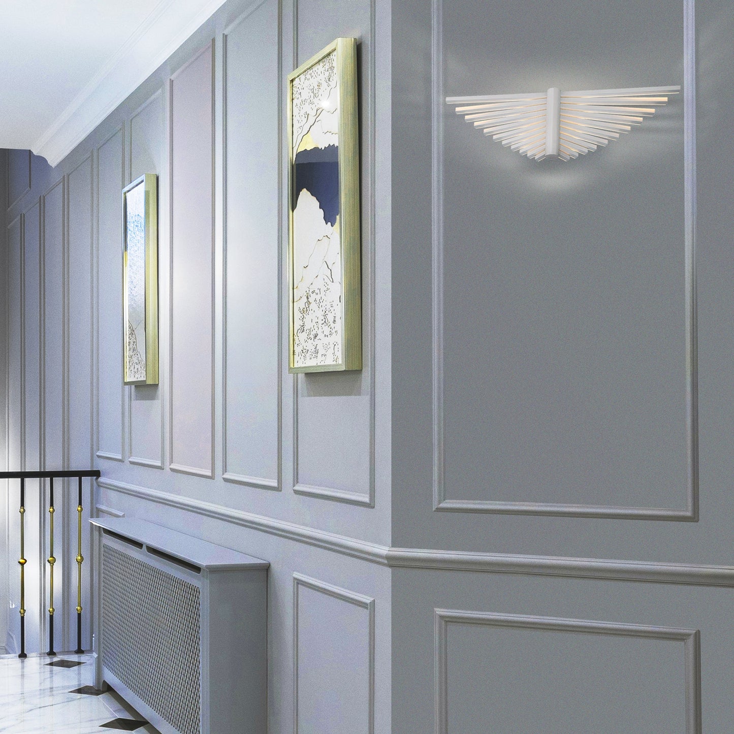 Eurofase Lighting Seraph 25" Dimmable Integrated LED Matte White Wall Sconce With Acrylic Shades