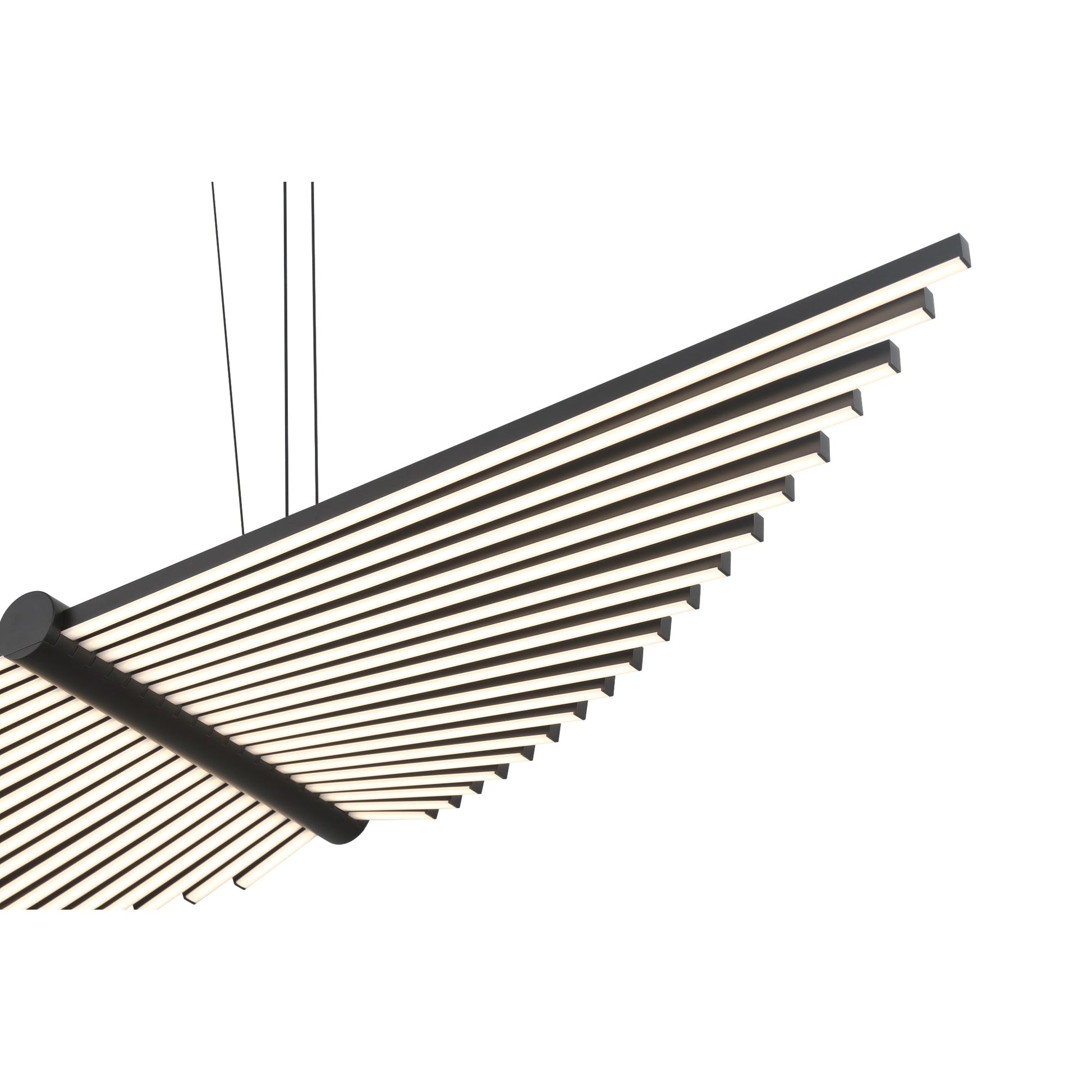 Eurofase Lighting Seraph 39" Dimmable Integrated LED Matte Black Chandelier With Acrylic Shades