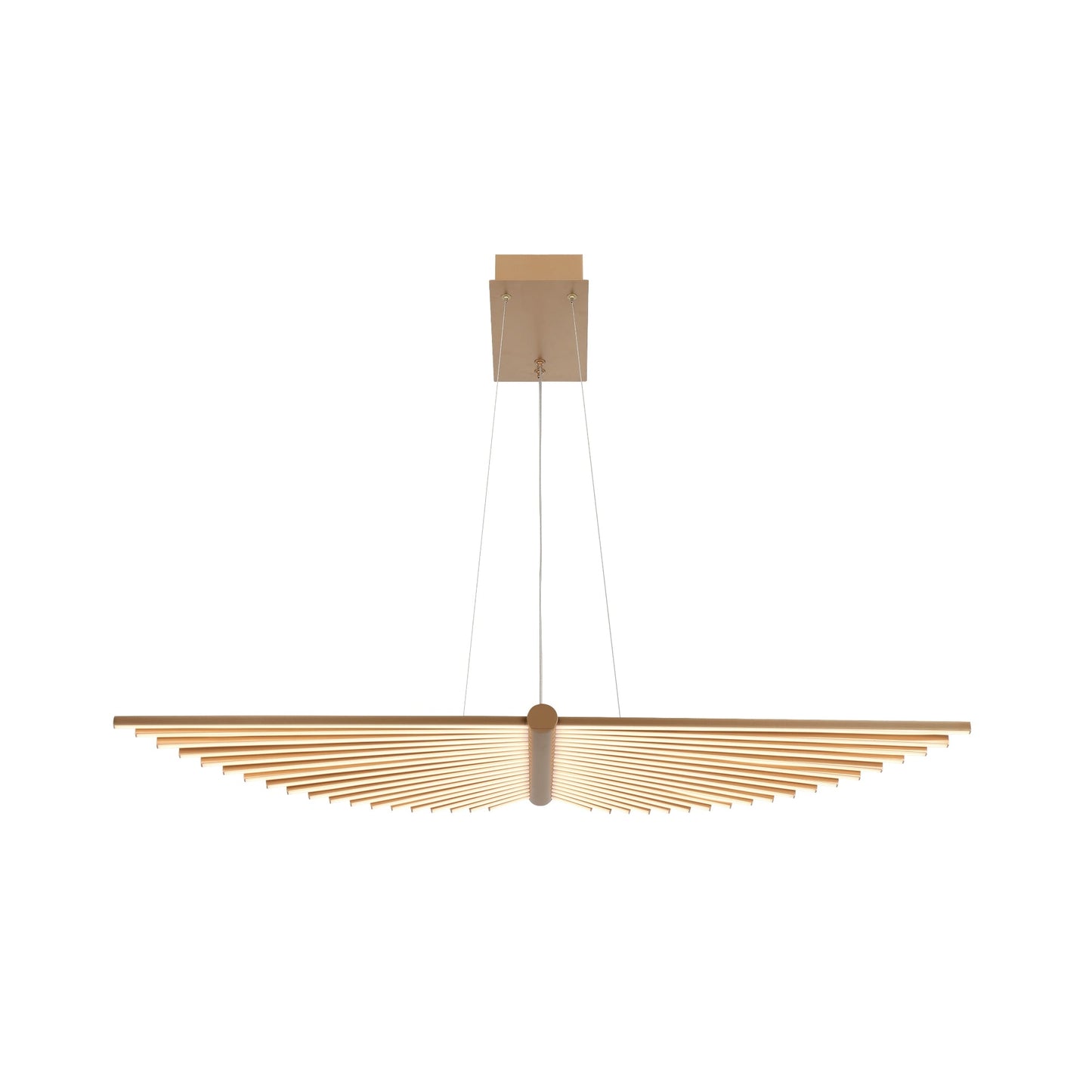 Eurofase Lighting Seraph 39" Dimmable Integrated LED Matte Gold Chandelier With Acrylic Shades