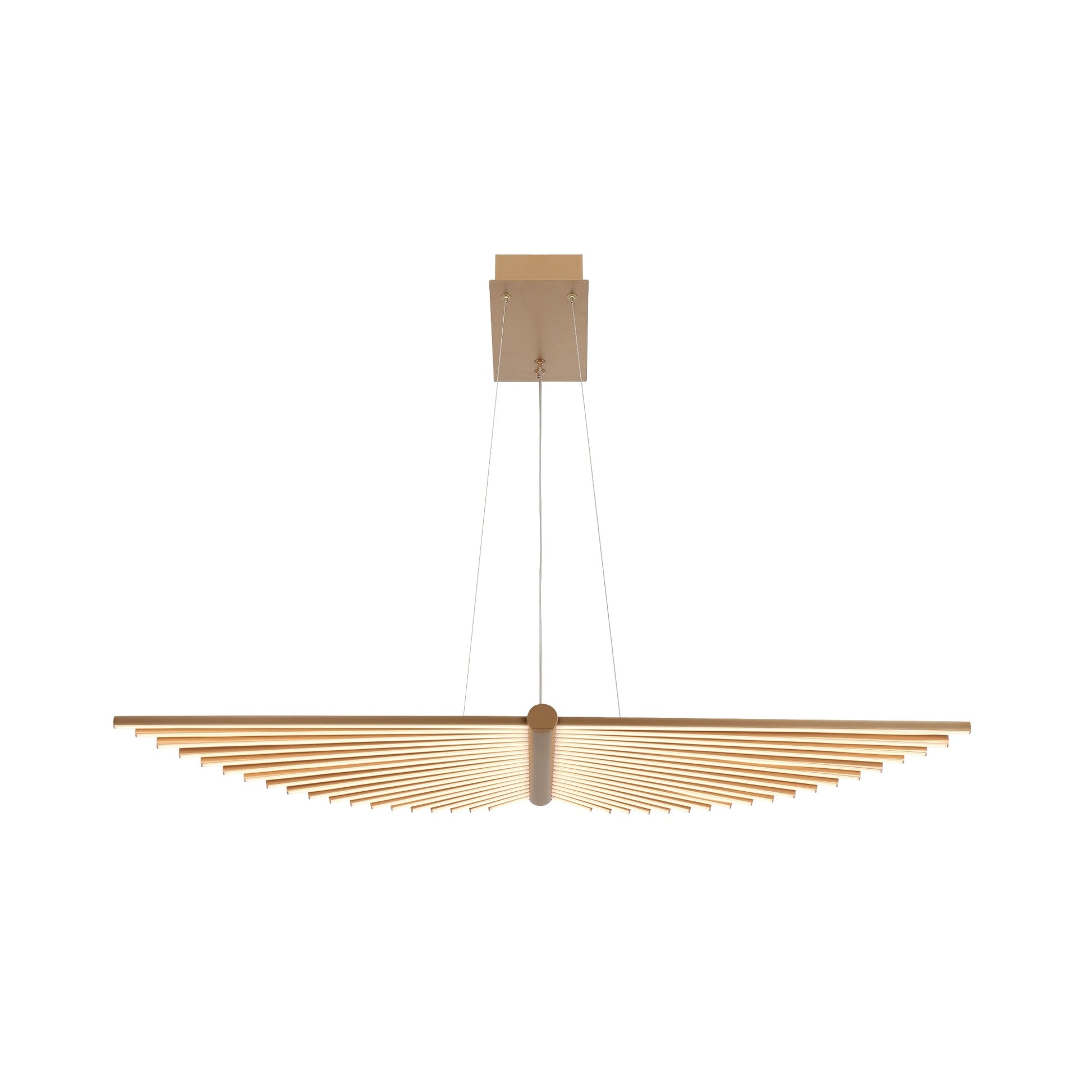 Eurofase Lighting Seraph 39" Dimmable Integrated LED Matte Gold Chandelier With Acrylic Shades