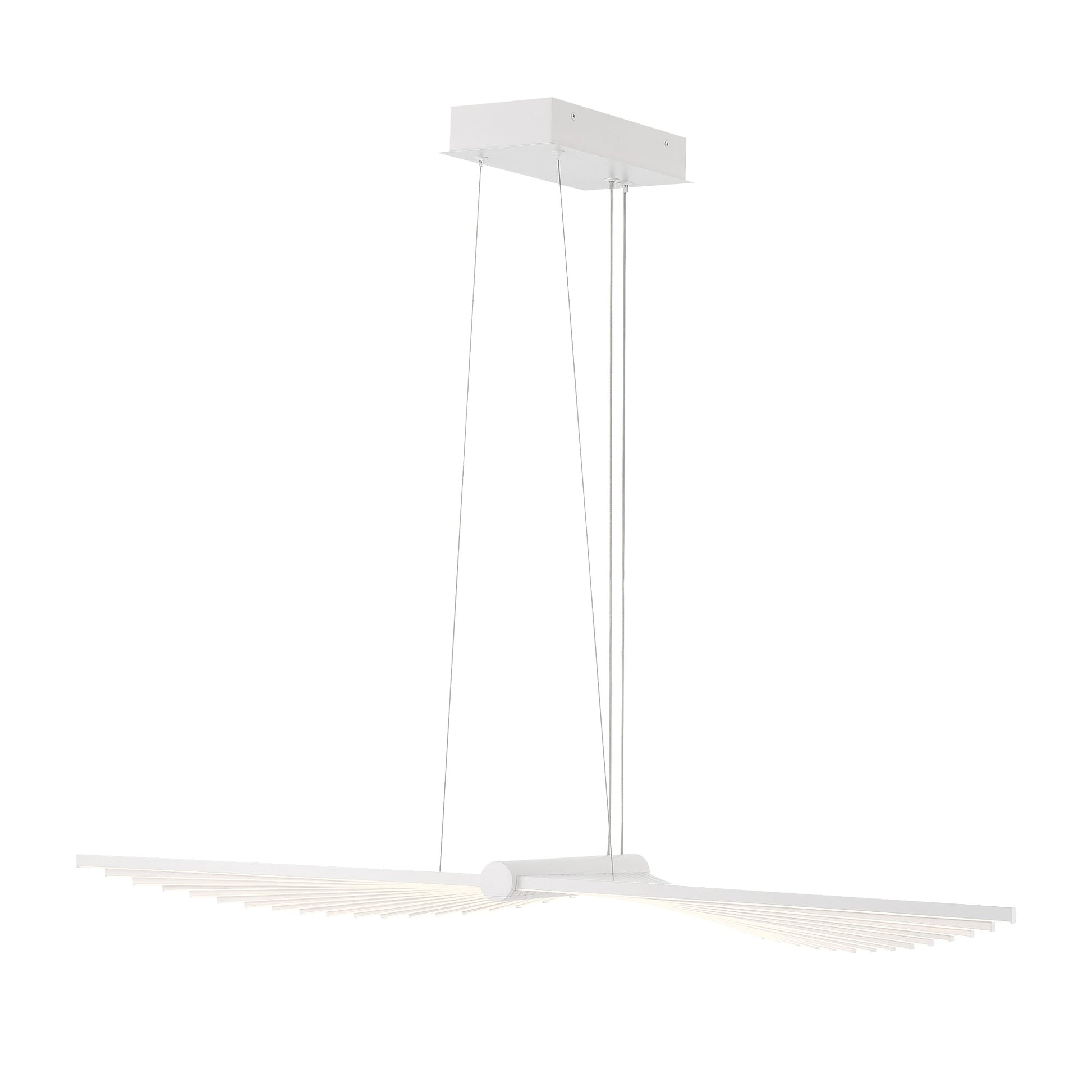 Eurofase Lighting Seraph 39" Dimmable Integrated LED Matte White Chandelier With Acrylic Shades