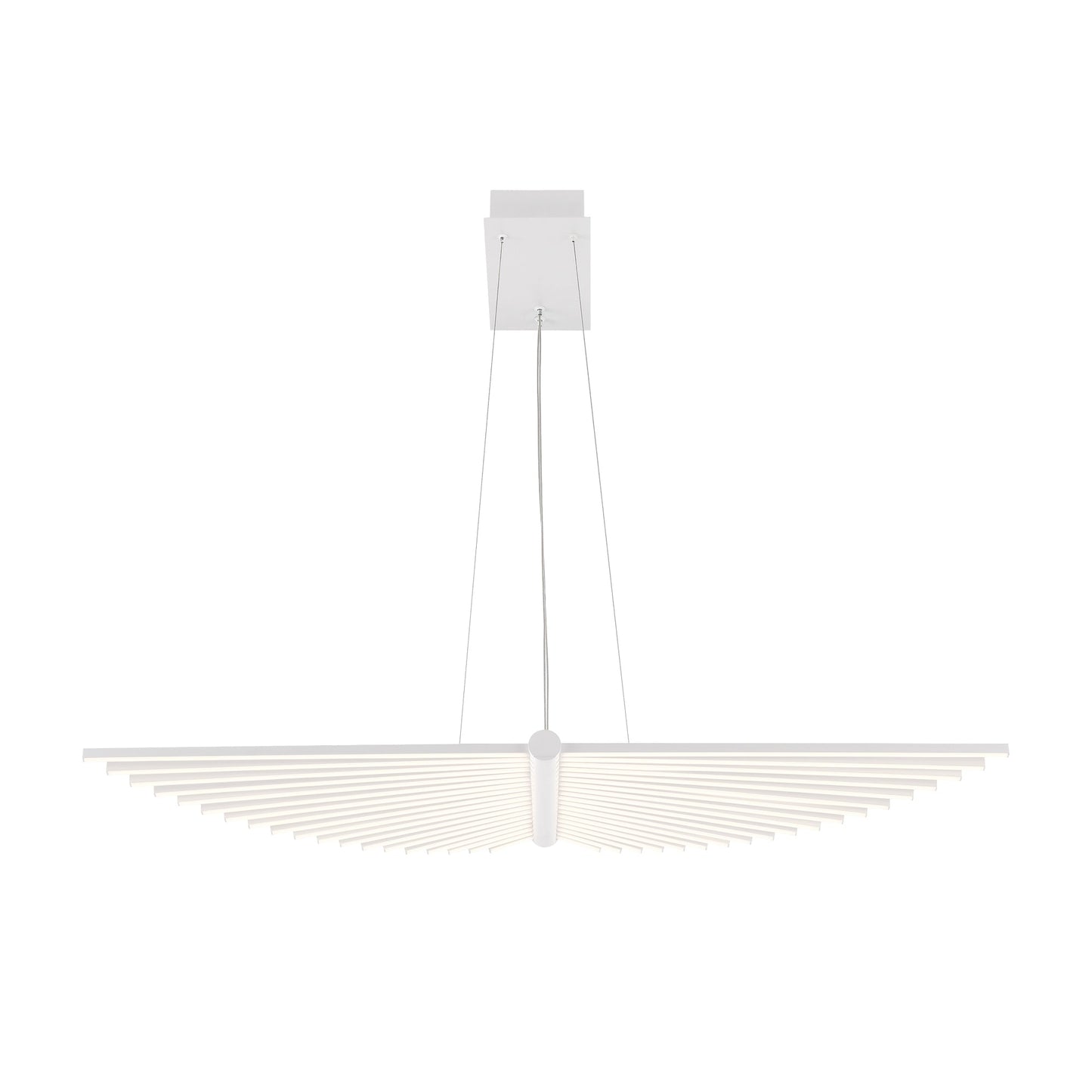 Eurofase Lighting Seraph 39" Dimmable Integrated LED Matte White Chandelier With Acrylic Shades