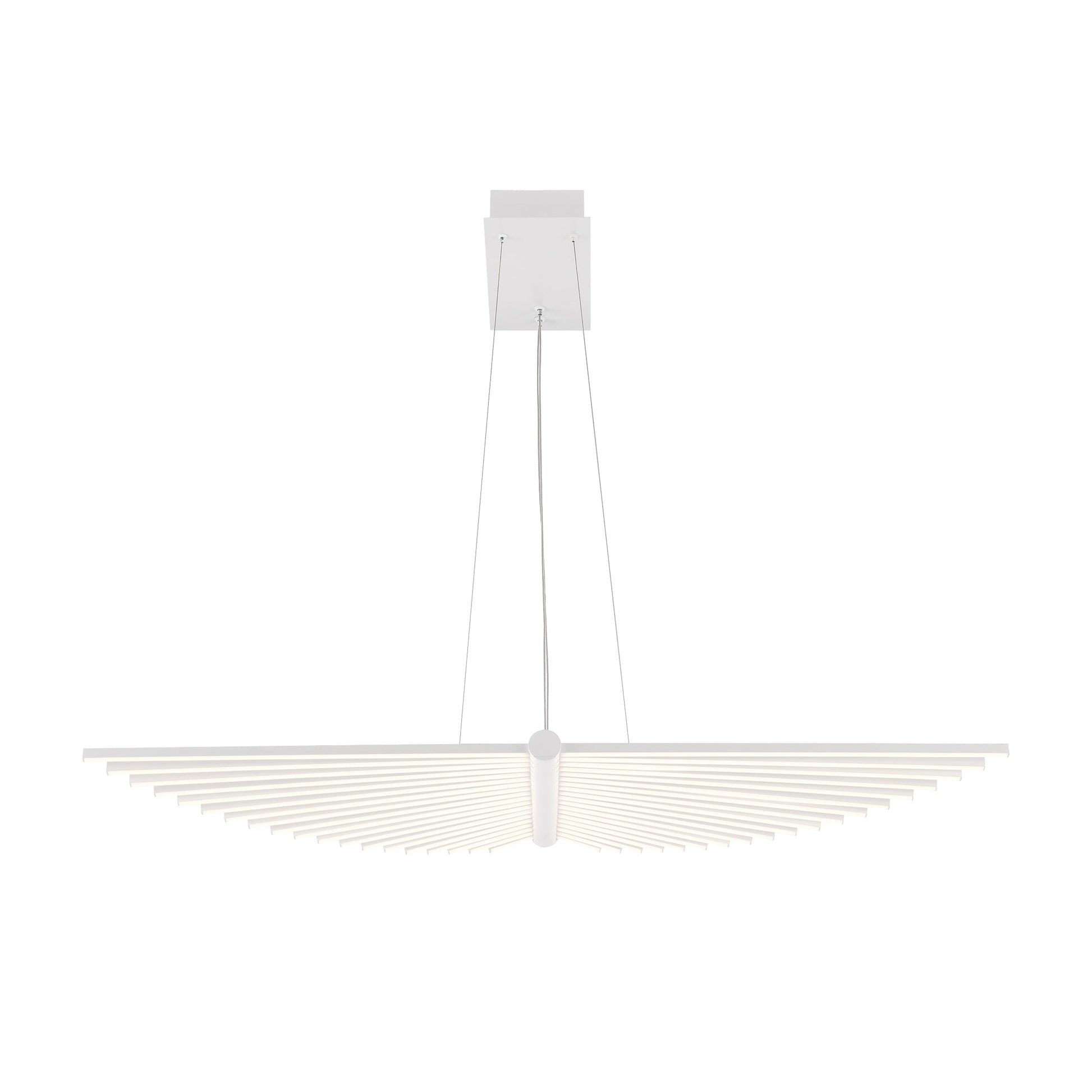 Eurofase Lighting Seraph 39" Dimmable Integrated LED Matte White Chandelier With Acrylic Shades