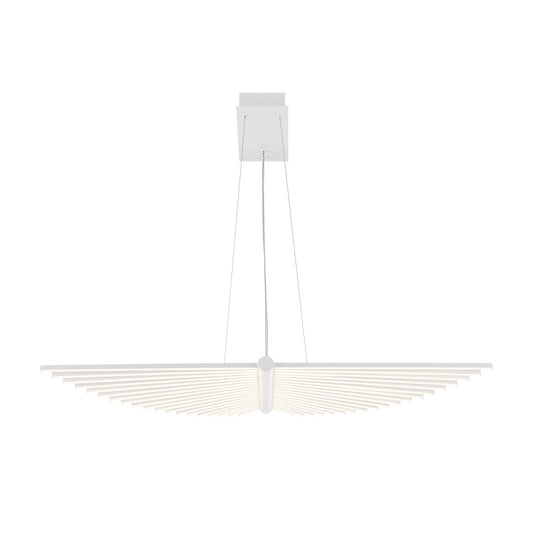 Eurofase Lighting Seraph 39" Dimmable Integrated LED Matte White Chandelier With Acrylic Shades