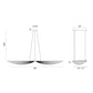Eurofase Lighting Seraph 59" Dimmable Integrated LED Matte Black Chandelier With Acrylic Shades