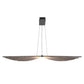 Eurofase Lighting Seraph 59" Dimmable Integrated LED Matte Black Chandelier With Acrylic Shades