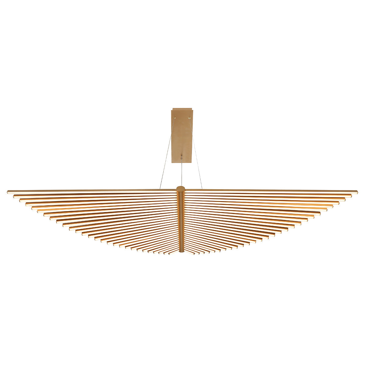 Eurofase Lighting Seraph 59" Dimmable Integrated LED Matte Gold Chandelier With Acrylic Shades