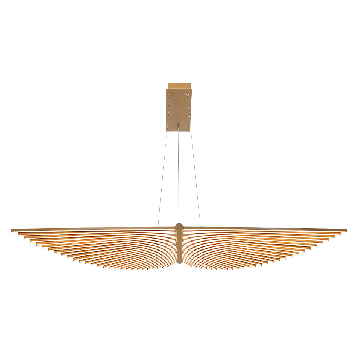 Eurofase Lighting Seraph 59" Dimmable Integrated LED Matte Gold Chandelier With Acrylic Shades