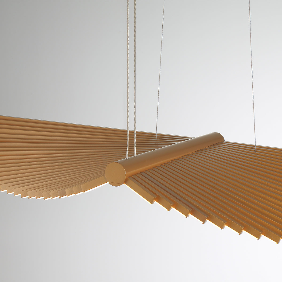 Eurofase Lighting Seraph 59" Dimmable Integrated LED Matte Gold Chandelier With Acrylic Shades