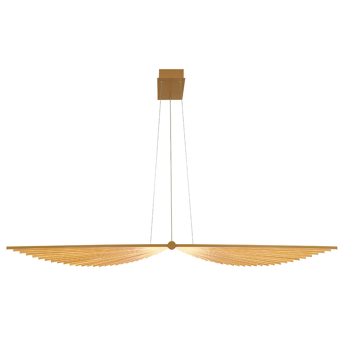 Eurofase Lighting Seraph 59" Dimmable Integrated LED Matte Gold Chandelier With Acrylic Shades