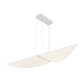 Eurofase Lighting Seraph 59" Dimmable Integrated LED Matte White Chandelier With Acrylic Shades