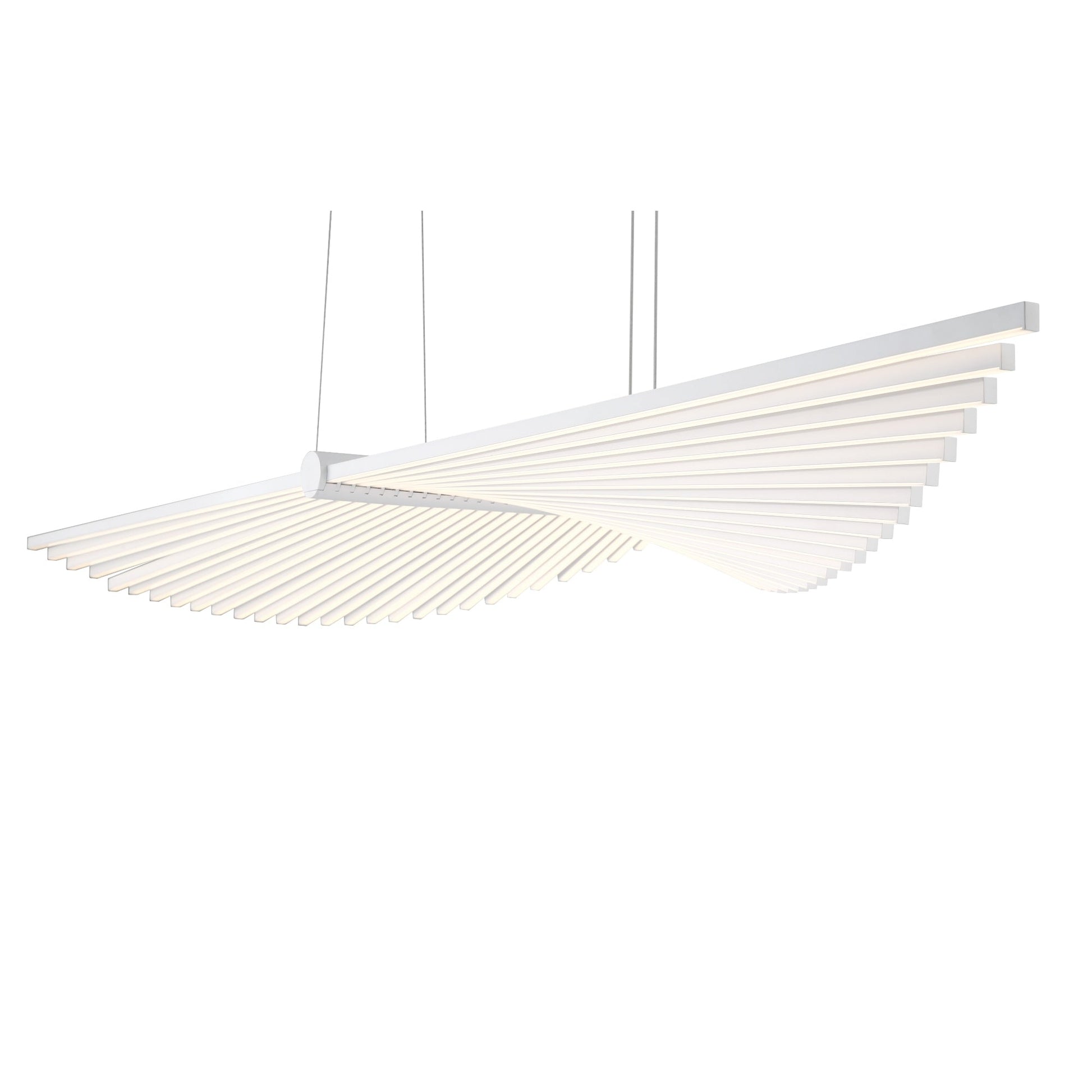 Eurofase Lighting Seraph 59" Dimmable Integrated LED Matte White Chandelier With Acrylic Shades