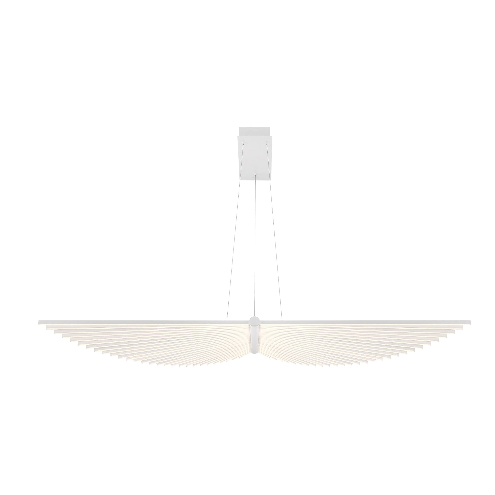 Eurofase Lighting Seraph 59" Dimmable Integrated LED Matte White Chandelier With Acrylic Shades
