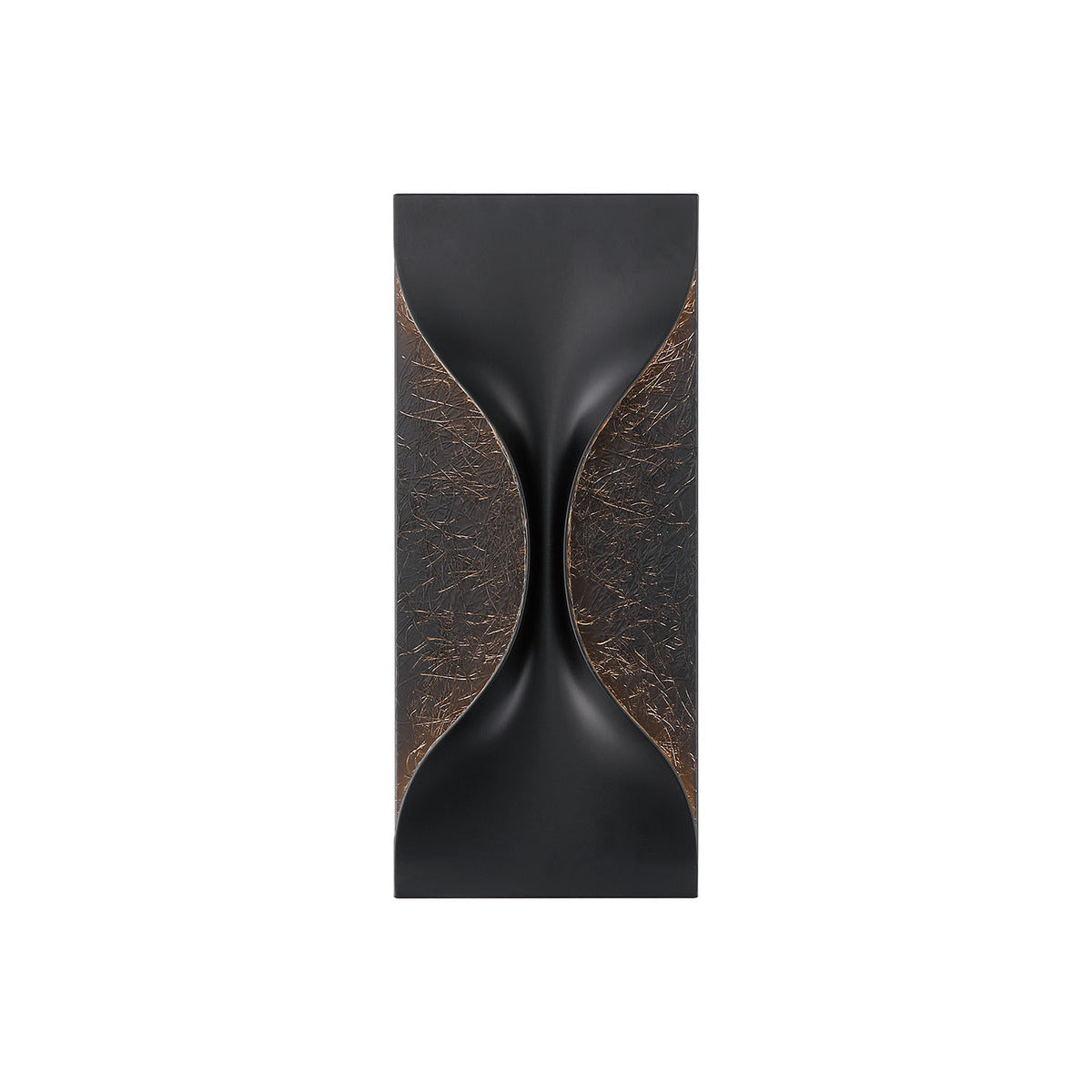 Eurofase Lighting Shayla 14" 1-Light Integrated LED Sysal Gold and Black Aluminum Outdoor Wall Sconce