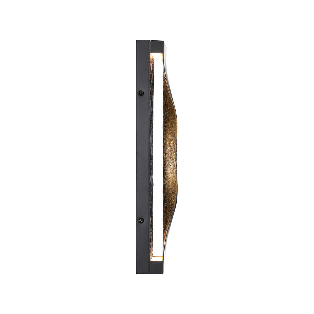 Eurofase Lighting Shayla 18" 1-Light Integrated LED Sysal Gold and Black Aluminum Outdoor Wall Sconce