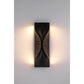 Eurofase Lighting Shayla 18" 1-Light Integrated LED Sysal Gold and Black Aluminum Outdoor Wall Sconce