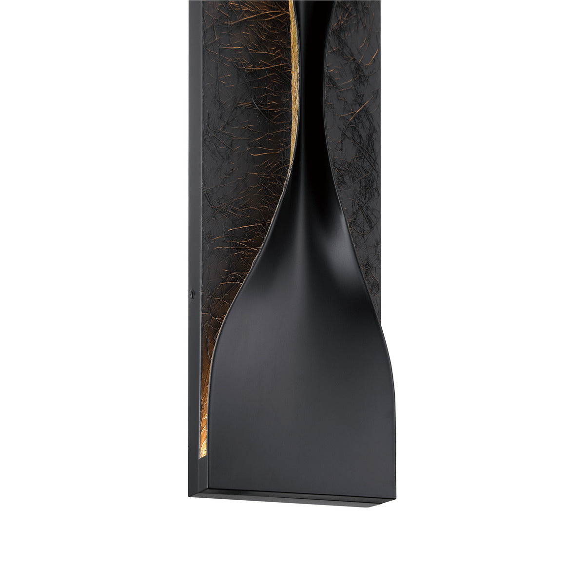 Eurofase Lighting Shayla 24" 1-Light Integrated LED Sysal Gold and Black Aluminum Outdoor Wall Sconce