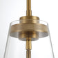 Eurofase Lighting Solari 19" Dimmable Gold Pendant Light With Clear Glass Shade
