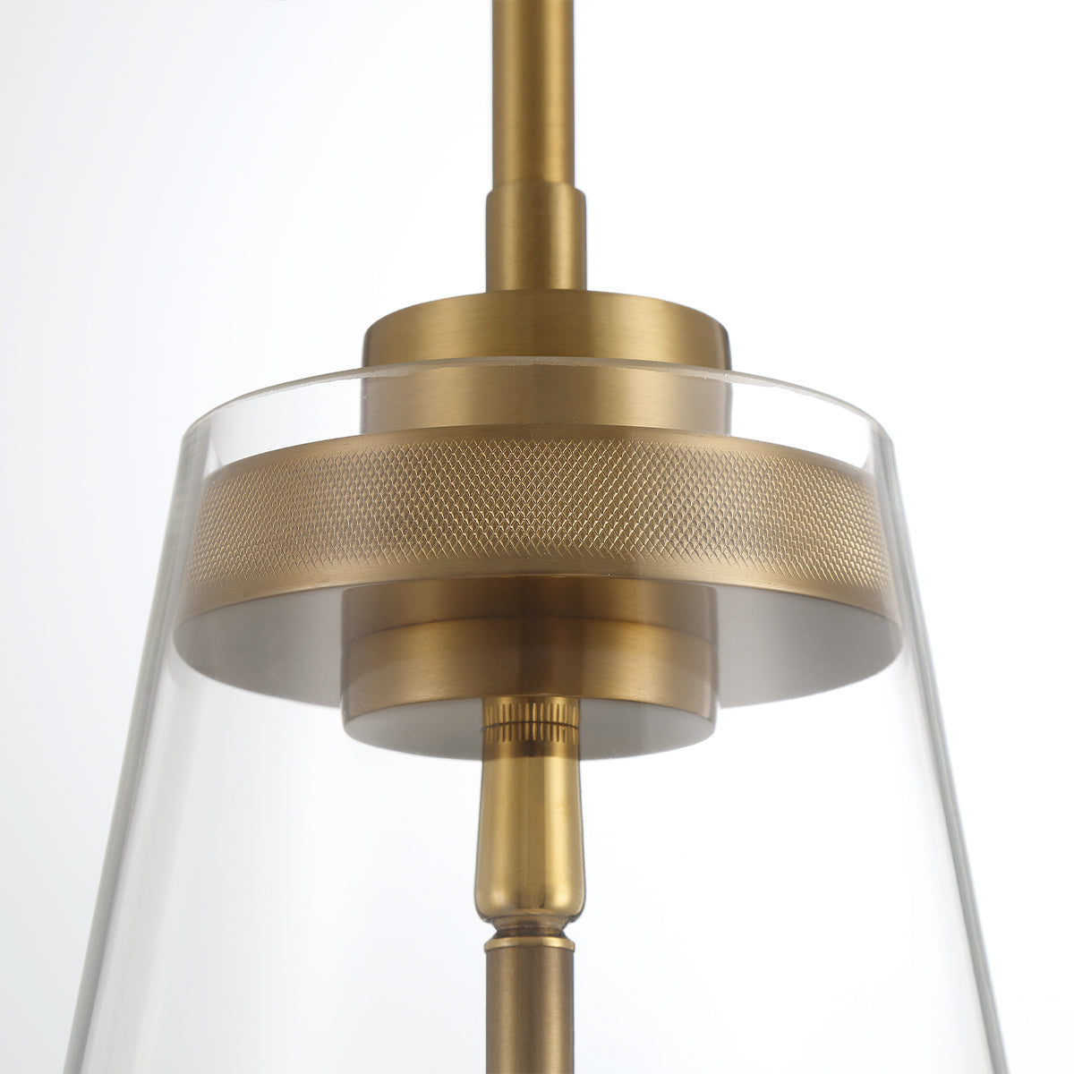 Eurofase Lighting Solari 19" Dimmable Gold Pendant Light With Clear Glass Shade