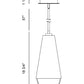 Eurofase Lighting Solari 19" Dimmable Gold Pendant Light With Clear Glass Shade